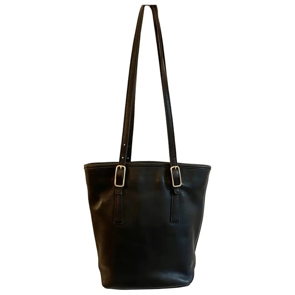 Vintage Coach Black Leather Shoulder Bag - Picture 3 of 5